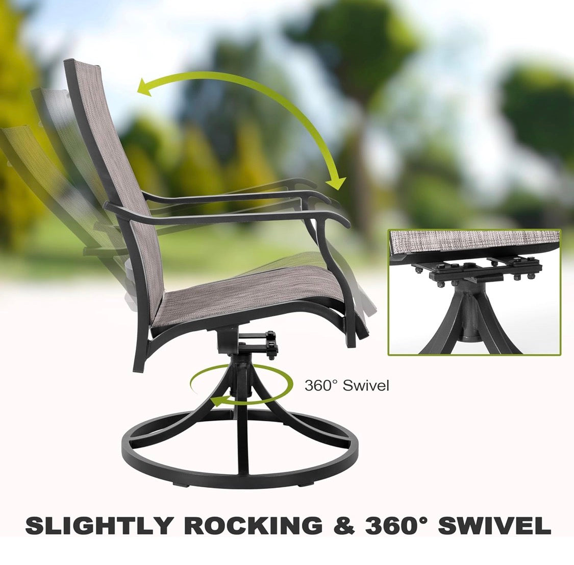 Swivel Patio Chair Set of 2