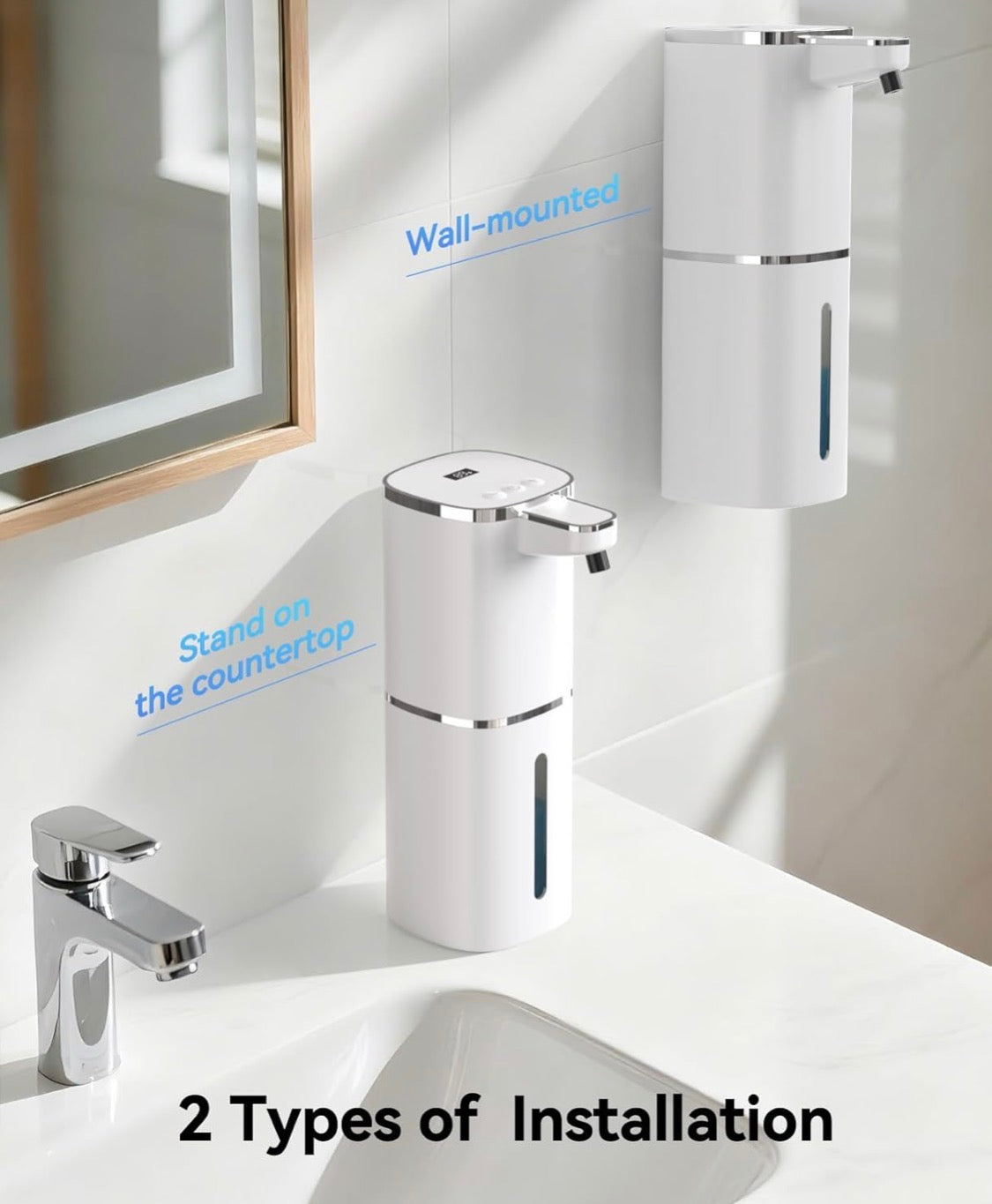 Foaming Soap Dispenser Touchless, USB Rechargeable Smart Hand Soap Dispenser