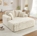Oversized Chaise Lounge Indoor, Beige