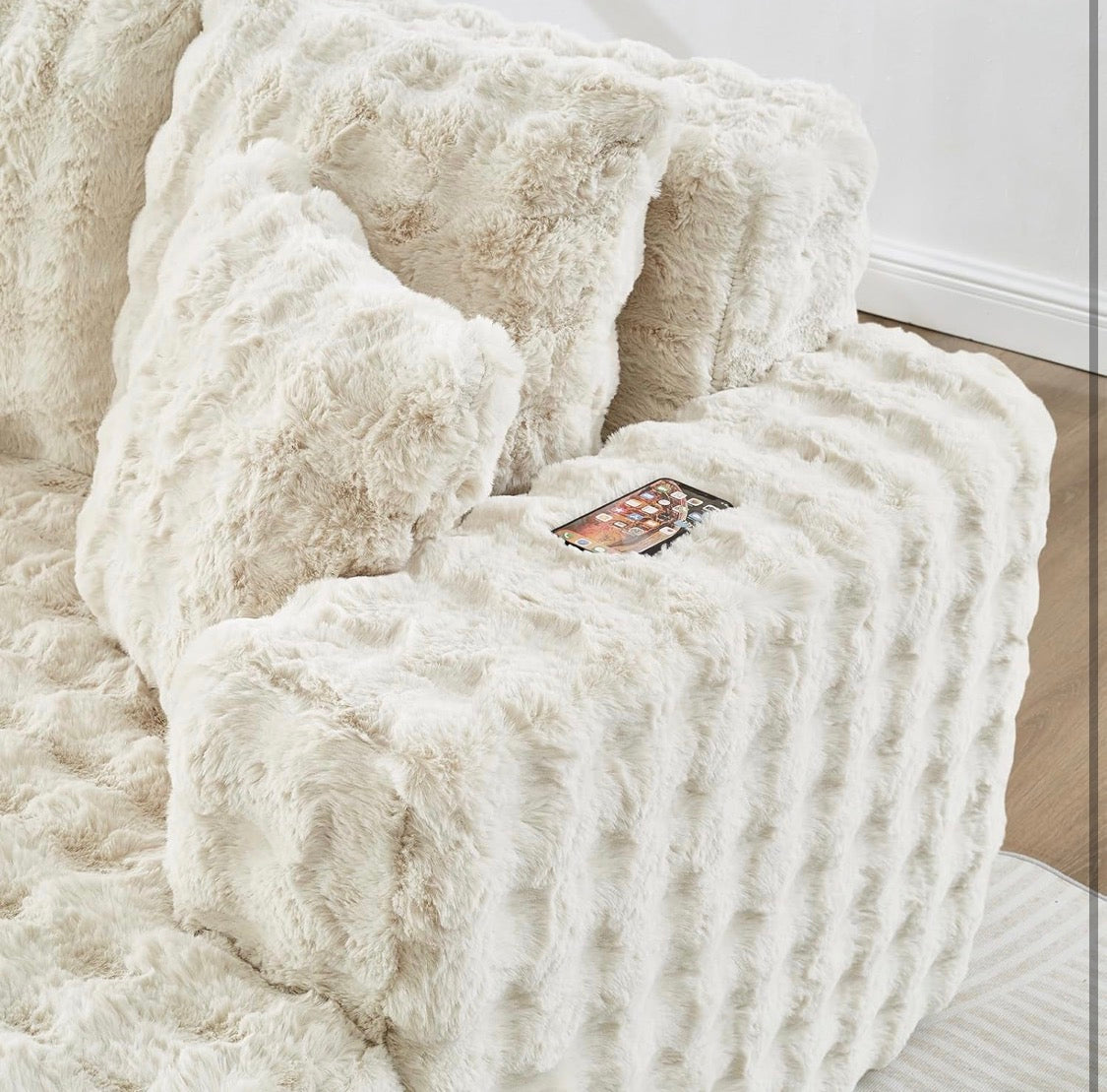 Oversized Chaise Lounge Indoor, Beige