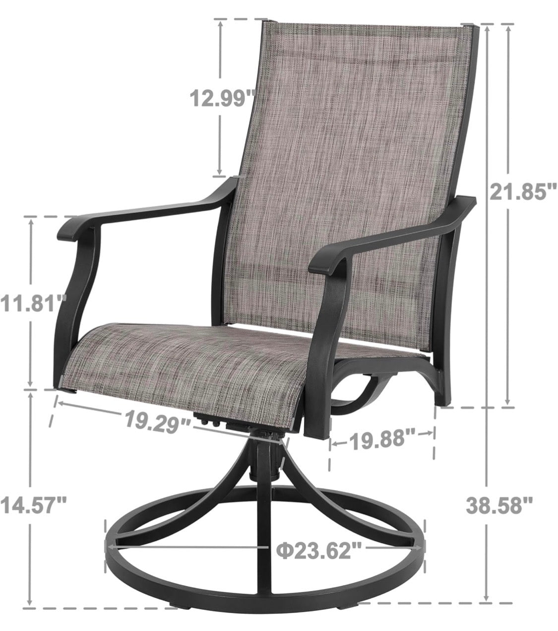 Swivel Patio Chair Set of 2