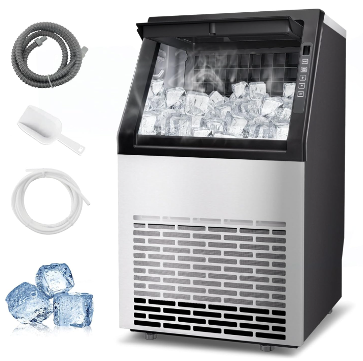 Commercial Ice Machine,100LBS/Day Stainless Steel