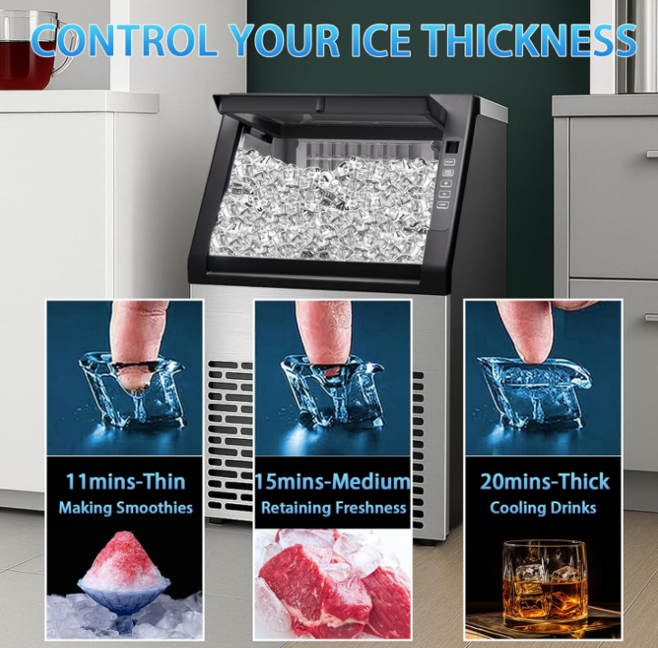 Commercial Ice Machine,100LBS/Day Stainless Steel