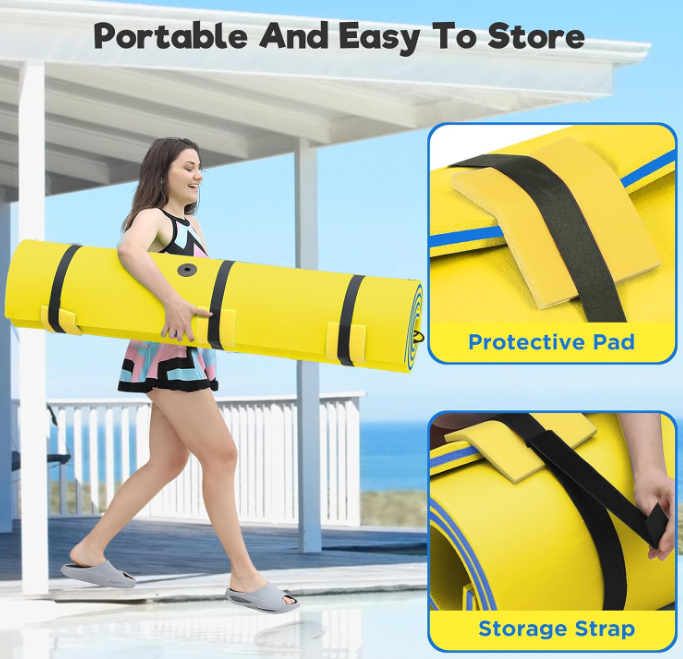 Pad Floating Mat 9' x 6', Yellow
