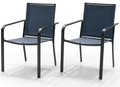 Patio Dining Chairs Set of 2 with Textilene mesh Fabric, Blue