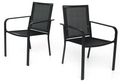 Patio Dining Chairs Set of 2 with Textilene mesh Fabric, Black
