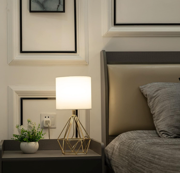 Gold Table Lamps Set of 2, Gold