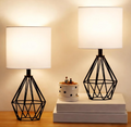 Black Table Lamps Set of 2, Black