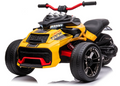 24V Kids Ride On Motorcycle ATV, 3 Wheels, Yellow
