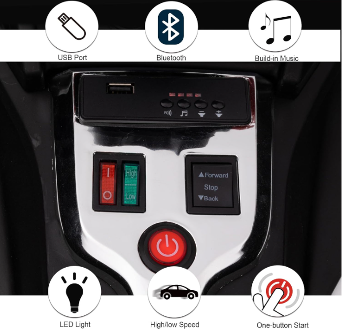 24V Kids Ride On Motorcycle ATV, 3 Wheels, Yellow