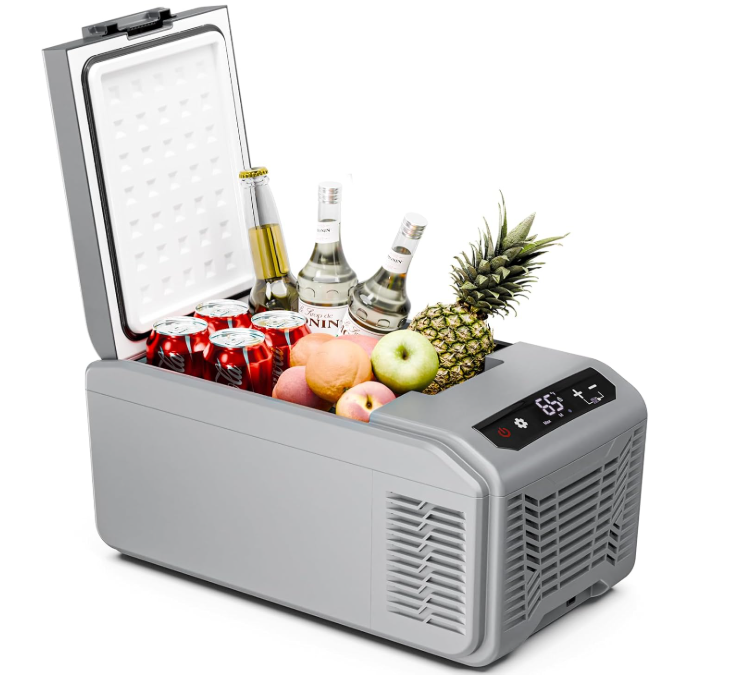 Car Refrigerator, 12 Volt Car Fridge, 16 QT Portable Freezer Compressor Electric Cooler For Car,