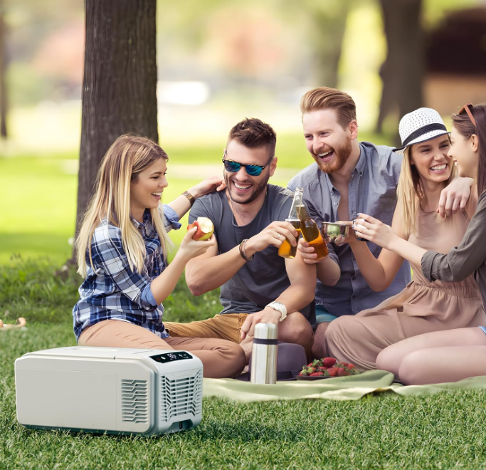 Car Refrigerator, 12 Volt Car Fridge, 16 QT Portable Freezer Compressor Electric Cooler For Car,