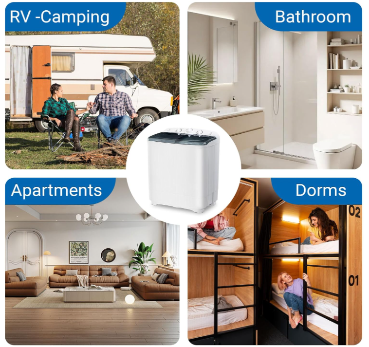 Portable Washing Machine, 20 lbs washer and 12 lbs spinner