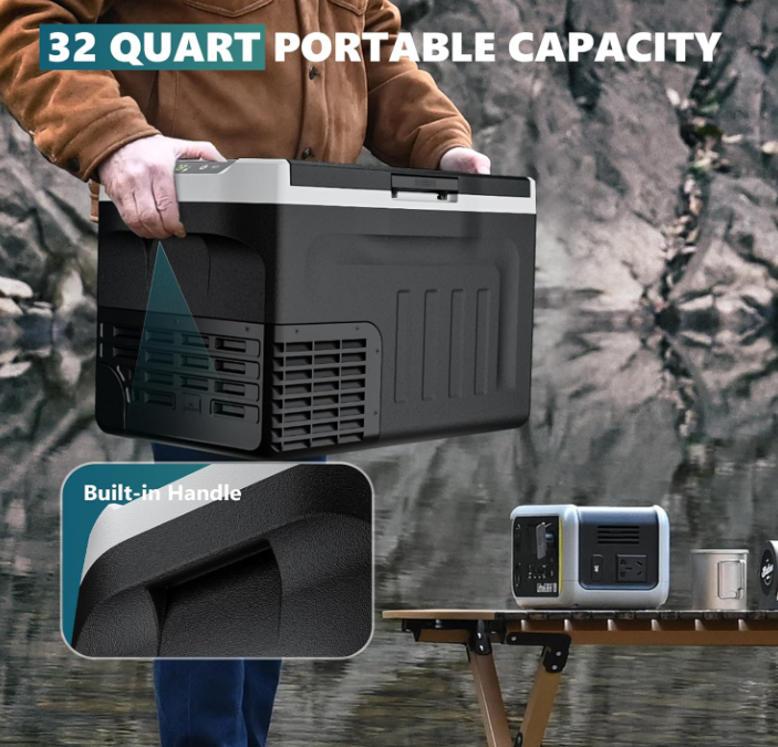 Portable 12 Volt Refrigerator, 32QT(30L) 12V Cooler