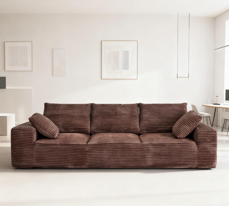 04.3“ Modular Sectional Cloud Couch, Brown