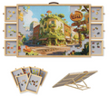 1500-Piece Rotating Puzzle Board with Drawers and Cover