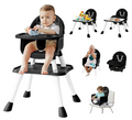 5 in 1 Baby High Chair, Toddler Chair with Removable Tray, Black