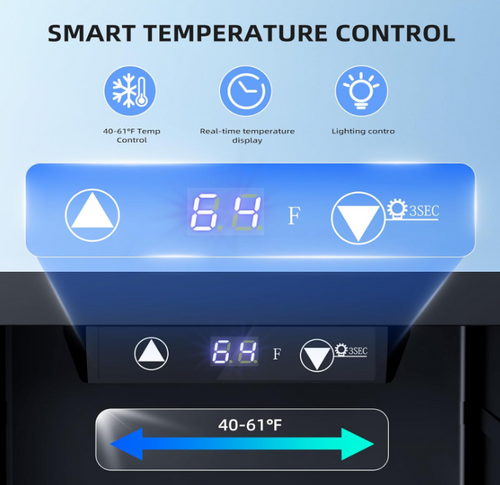 18L Beverage Refrigerator Cooler 24Can, Black